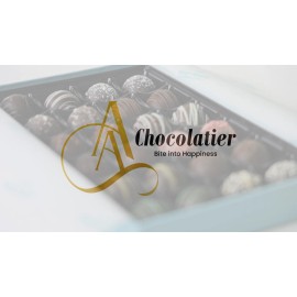 ANDY ANAND CHOCOLATIER Dark Chocolate Truffles 24 Pcs Of Champagne, Rum, Amaretto, Ship 2nd Day Air