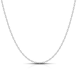 Gacimy 925 Sterling Silver Paperclip Necklace for Women, 1.8mm Thin Sterling Silver Necklace for Women Girls, 18 Inches Silver Chain Necklaces for Women, 18" Length with 2" Extension Chains, 18