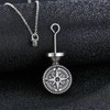 SHEAISRS Compass Necklace for Women Men 925 Sterling Silver Pendant