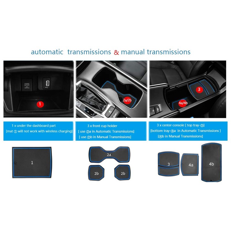 Auovo 17pcs Anti-dust Mats for Honda Accord Accessories 2018 2019