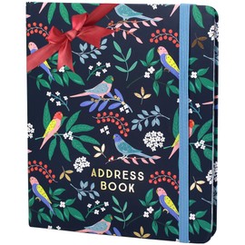 Boxclever Press Large Address Book with 432 Spaces. Address Books with Alphabet Index Hardback, Birthday & Christmas Card Sections, Address Labels & Pocket. Address and Birthday Book - 21.5 x 18.5cm