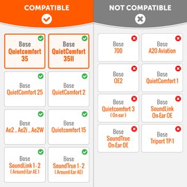 WC Freeze QC35 – Kühlgel-Ohrpolster für Bose QC35 und QC35ii (QuietComfort 35) Kopfhörer und mehr | Atmungsaktives Sportgewebe, kühlendes Gel, extra dick und länger kühl | Silver