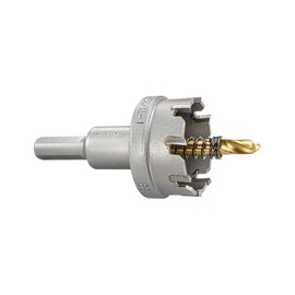 Starrett Tungsten Carbide Tipped Hole Saw - SM39 Sheet Metal Cutter With Arbor & Pilot Drill Bit - For Drilling Stainless Steel Aluminum Alloy - 39 mm