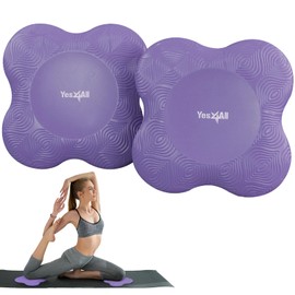 Yes4All Set of 2 Extra Thick Yoga Knee Pad/Anti-Slip Knee Cushion for Head, Elbows, Hands, Wrists, Purple
