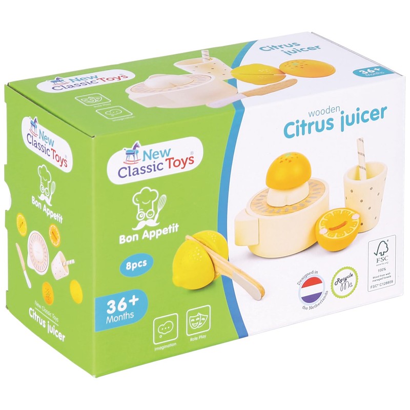 New Classic Toys 10709 Citrus juicer Set, Multi Color