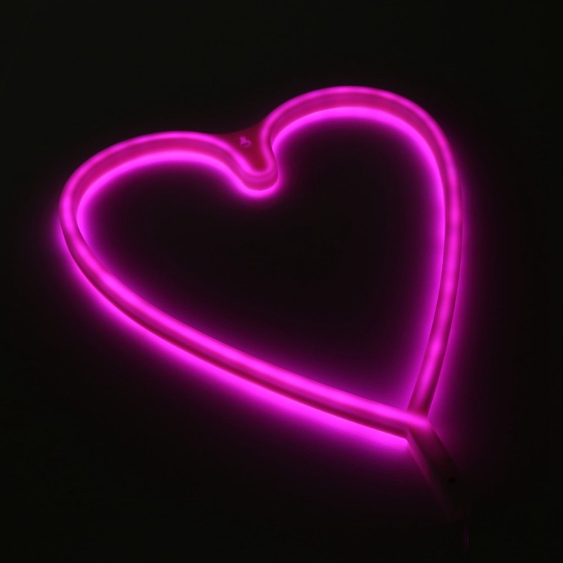 USB/Battery Powered LED Neon Sign Light Home Wall Background Shop/Wedding