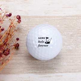 Mens Boo Basket Essentials Funny Golf Balls – National Golf Lovers Day Gifts for Him Husband, Wedding Anniversary Golfball Gift for Couples Same Hole Forever GolfBalls, Stocking Stuffers for Men Adult