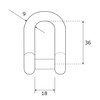aiai Stainless Steel Sinking Shackle 15-324 9mm