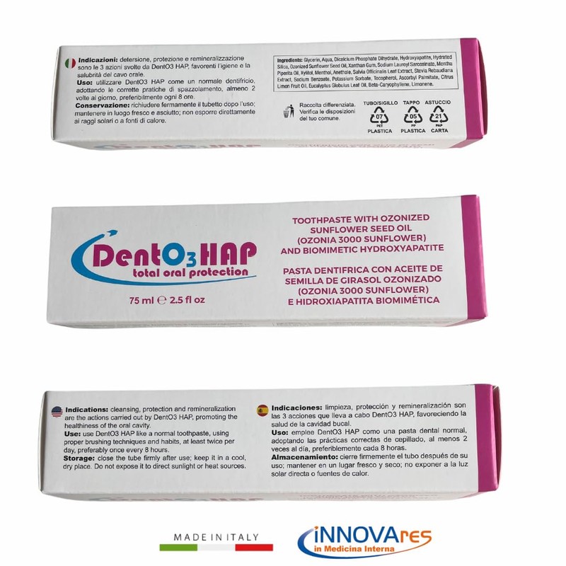 INNOVARES DentO3 HAP Ozone Toothpaste and Biomimetic Hydroxyapa - Promotes