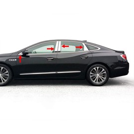Made in USA! Compatible with 2017-2018 Buick Lacrosse Chrome Stainless Steel Pillar Post 8PC Set