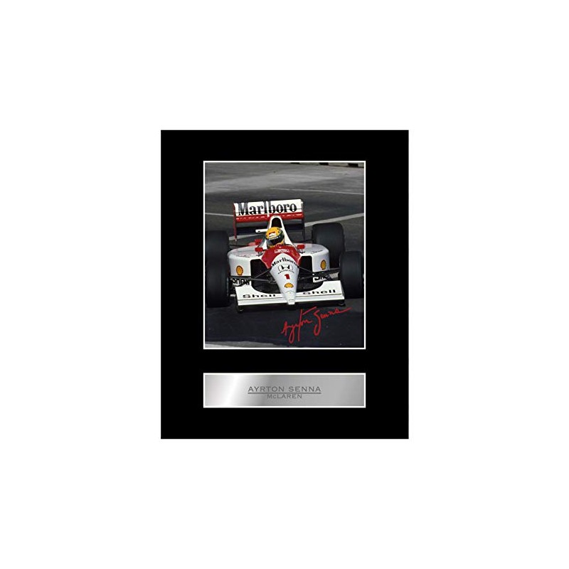 Iconic Pics Ayrton Senna Signed Mounted Photo Display McLaren #1