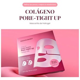 EQQUALBERRY Mascarilla Facial en Lámina Collagen PDRN Mask - Coreana con Colágeno, PDRN, Péptidos y Ácido Hialurónico, Hidratante