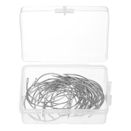 sourcing map 50Pcs Curved Needles 2.5" C Type Weaving Sewing Needles Wig Making Upholstery Big Eye for Carpet Leather Canvas Repairing Blocking Knitting