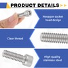LEIFIDE 50 Pcs 1/4-20 x 3/4" Socket Head Cap Screws