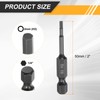 HARFINGTON 2pcs Flat Hex Head Drill Bit H2 (2mm) Magnetic