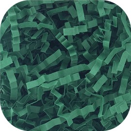 50g Raffia Paper Shred Crinkle Cut,for Easter Gift Wrapping Craft DIY Packaging Filling Party Decoration (Dark Green)