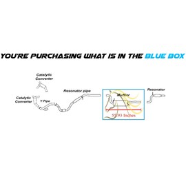 Northeastern Exhaust | Stainless Steel Exhaust Muffler Compatible for 2008-2010 Chrysler Town & Country 3.8L | Free Clamps Included | Automotive Replacement Part