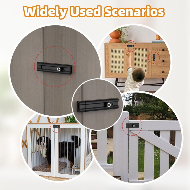 Slide Lock, Security Slide Latch Door Lock Bolt, Heavy Duty