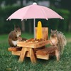 Gnodary Squirrel Feeder with Umbrella, Squirrel Feeders for Outside, Squirrel