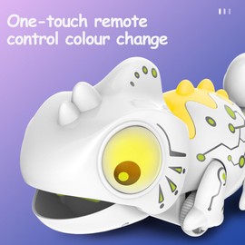 OBEST Remote Controlled Chameleon Robot Toy, Remote Controlled Robot, Light Robot Toy with Sound, Chameleon Predator Toy, Children's Robot Animal