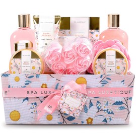 Spa Gift Baskets for Women, Spa Luxetique Bath Gift Set, 12pcs Relaxing Home Spa Kit for Women with Shower Gel, Bath Salt, Essential oil, Body Lotion, Hand Cream, Christmas Gifts for Mom