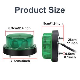 YnGia Emergency Flashing Lights, 2PCS Strobe Flash Light Beacon Safety Light Emergency Hazard Warning Flashing Light Marker Lamp for 12V 24V Car Truck Trailer Caravan Camper Van (Green)