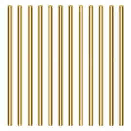 12 Pieces 4.0mm Brass Round Rods, Sutemribor Brass Solid Round Rod Lathe Bar Stock, 4.0mm in Diameter, 100mm in Length