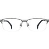 FONEX Pure Titanium Glasses Frame Men Semi Rimless Square Eyeglasses
