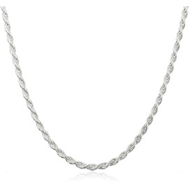 JOTW Sterling Silver 2mm Rope Chain - Available in 7" to 40" Available (Sterling-Silver, 28.00) (I-4001)