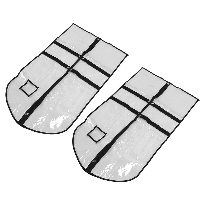 2pcs Garment Bags for Hanging Clothes Transparent Clothes PVC Dustproof