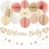 Boho Baby Shower Decorations for Girl, Pre-Strung Welcome Baby Banner