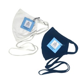 Samadhaan 100% Cotton Fully Adjustable Face Mask|Unisex|Breathable and Washable Nose and Mouth Mask|Filter Pockets-2 Pack 2 pcs Black White