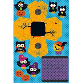 Ursus 22480099 - Bastelset, Paper Spooky Houses, Eulen