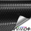 VViViD+ Honeycomb Matte Black Medium Pattern Car Wrap Vinyl (6ft