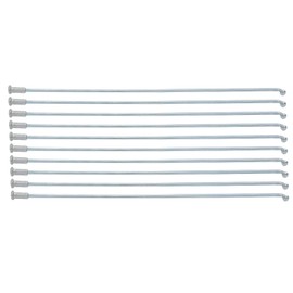 Bnineteenteam Bicycle Spokes, 10 Pieces 13G 2.2 mm Bicycle Stainless Steel Spokes 80 mm / 190 mm / 220 mm / 310 mm Long Spokes with Nipple for Bicycle, Tricycle (190 mm)