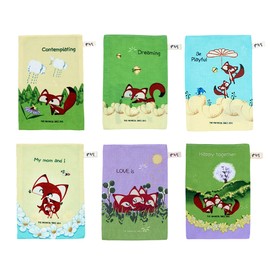 Imperial towel bundle product / rayon towel / premium square towel fox set, Red Fox / 황실타올 묶음상품 / 인견때타올 / 프리미엄 사각타올 여우세트,  Red Fox