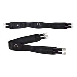 Preto Synthetic Strap Horse Saddle Jumping Training Soft Neoprene and Padded Elastic End Anatomical Horse Anti Chafing Anti-Gall Comfort Cushioning Performance Ergonomic