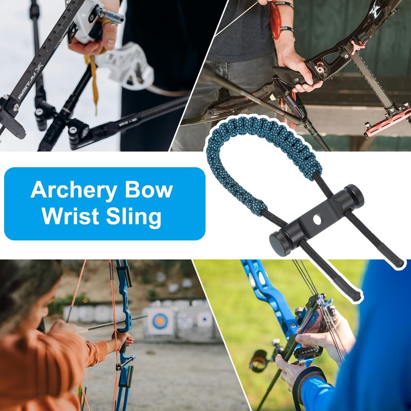 MECCANIXITY Archery Bow Wrist Sling 15.75 Inch 550 Paracord Strap