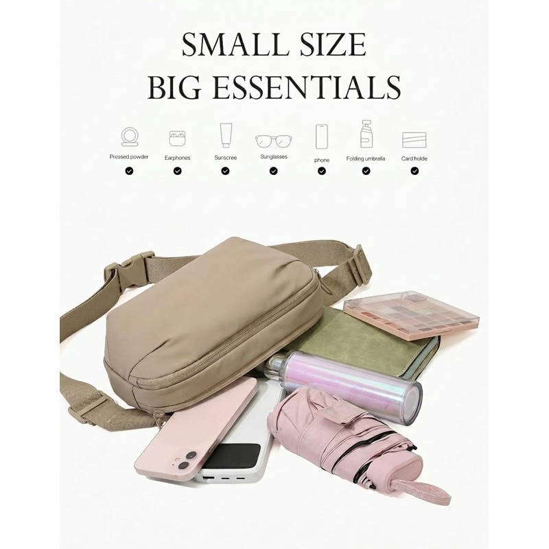 Small Crossbody Bag for Women Men, Fanny Pack Sling Bag