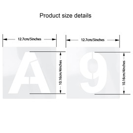 Letter Stencils Large 36 PCS, 5 Inch Alphabet Stencils Reusable Letters Template for Wood, Large Number Stencils for Painting, Letter and Number Stencils Art Craft Stencils for DIY Home Crafts Decor Art Projects