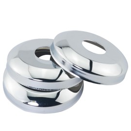 ZZHXSM 12 PCS 1/2 Inch Chrome Plated Stainless Steel Pipe Cover Plate Flange For Copper PEX PVC Sleeves With 5/8 Inch Outer Diameter Faucets Sinks Toilets Dishwashers Wall Cover Plates