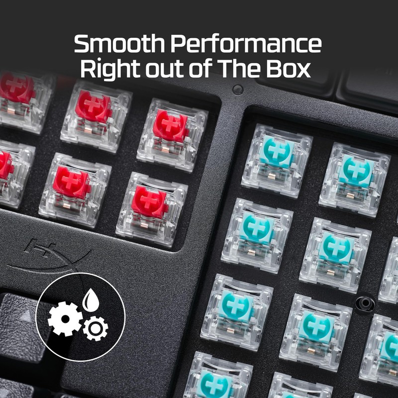 HyperX Linear Switches – PC, 5-pin, Pre-lubed, Half-Wall stem, 1.8mm