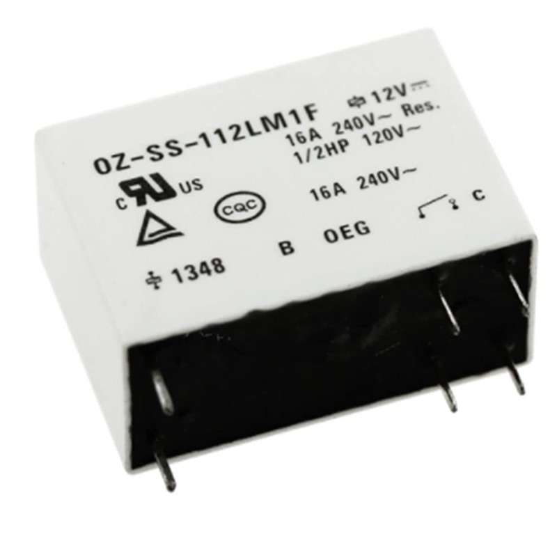YEGAFE 2Pcs OZ-SS-112LM1F Power Relay OZ-SS112LM1 6-Pin 16A 12VDC Normally