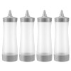 Kichvoe 4 Unidades de Botellas de Condimento Exprimibles con Tapa