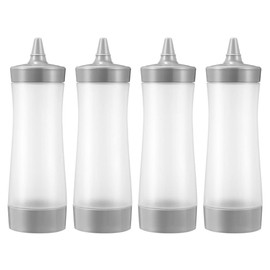 Kichvoe 4 Unidades de Botellas de Condimento Exprimibles con Tapa de Punta Botella Exprimidora para Salsa de Salsa de Salsa de Ketchup