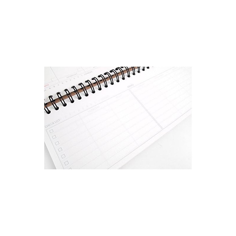 2YOUNG Kraft Standing Weekly Planner - Wirebound Kraft Undated Weekly