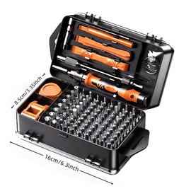 115-Piece Precision Screwdriver Set for Electronics Repair – Carbon Steel Bits for Phones, Computers, Clocks & Watches