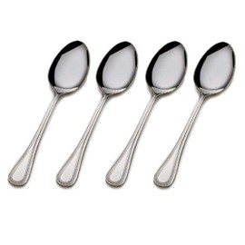 Wallace Continental Bead 18/10 Stainless Steel Teaspoon (Set of Four)