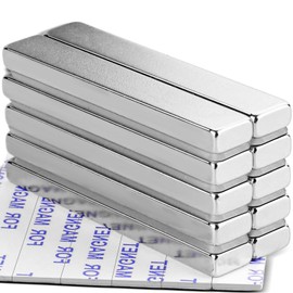 DIYMAG Powerful Neodymium Bar Magnets, Rare Earth Neodymium Magnet, N45 Magnets, Incredibly Strong 33 LB Strength - 60 x 10 x 5 mm, Pack of 10