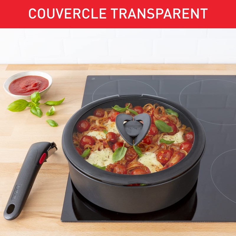 Tefal Ingenio L9846302 Glass Lid 20 cm Space Saving Storage
